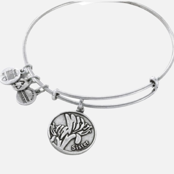 Alex and Ani Jewelry - Alex and Ani Silver Bangle Sister Charm bracelet